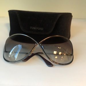 Tom Ford gunmetal Miranda sunglasses